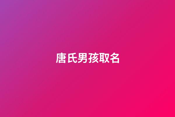 唐氏男孩取名(唐氏男孩取名字大全)-第1張-男孩起名-玄機派