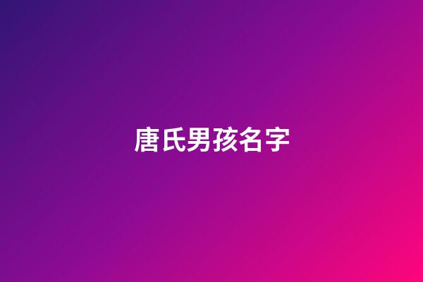唐氏男孩名字(唐氏男寶寶名字有哪些)-第1張-男孩起名-玄機派