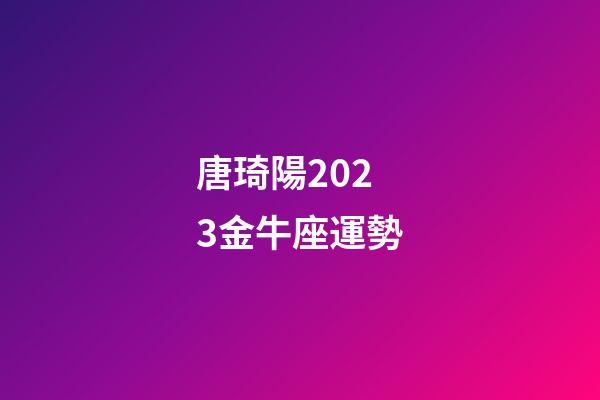 唐琦陽2023金牛座運勢-第1張-星座運勢-玄機派