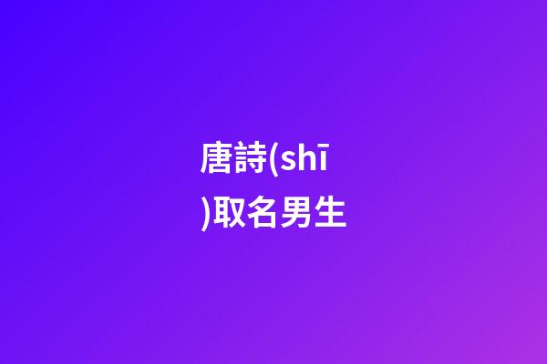 唐詩(shī)取名男生(唐詩(shī)名字男)-第1張-男孩起名-玄機(jī)派