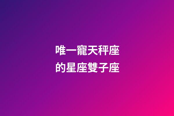 唯一寵天秤座的星座雙子座-第1張-星座運勢-玄機派