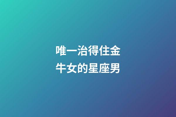 唯一治得住金牛女的星座男-第1張-星座運勢-玄機派