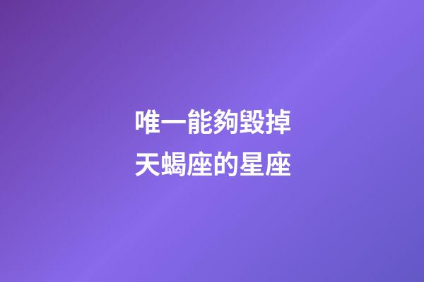 唯一能夠毀掉天蝎座的星座-第1張-星座運(yùn)勢-玄機(jī)派