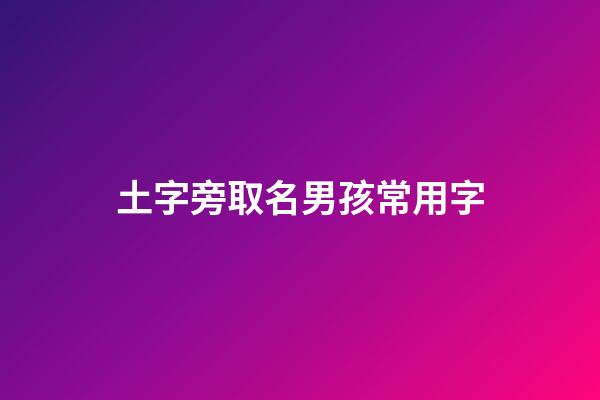 土字旁取名男孩常用字(土字旁的字適合男孩子的名字)-第1張-男孩起名-玄機派
