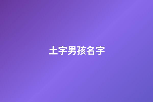 土字男孩名字(男孩名字帶土字)-第1張-男孩起名-玄機派