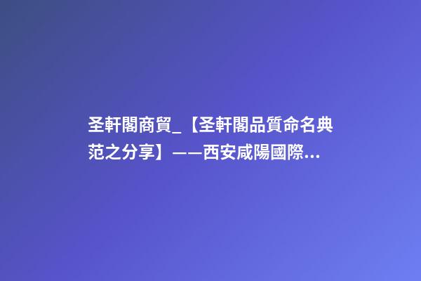 圣軒閣商貿_【圣軒閣品質命名典范之分享】——西安咸陽國際機場迅邦達貴賓服務中心命名及標志設計-第1張-公司起名-玄機派