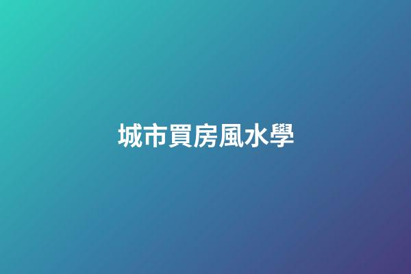 城市買房風水學
