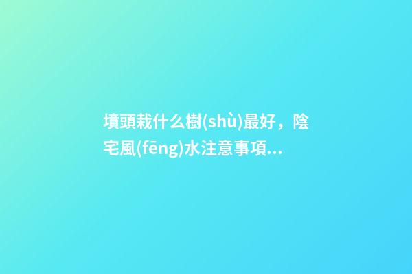 墳頭栽什么樹(shù)最好，陰宅風(fēng)水注意事項(xiàng)