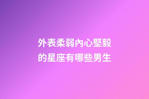 外表柔弱內心堅毅的星座有哪些男生-第1張-星座運勢-玄機派