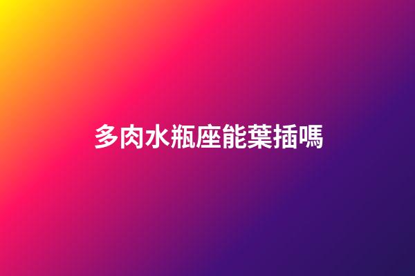 多肉水瓶座能葉插嗎-第1張-星座運(yùn)勢-玄機(jī)派