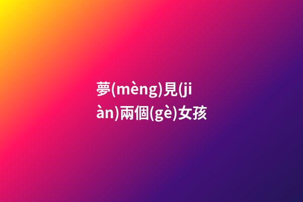 夢(mèng)見(jiàn)兩個(gè)女孩