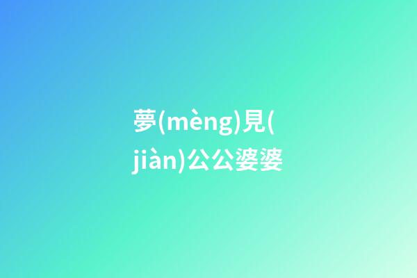夢(mèng)見(jiàn)公公婆婆