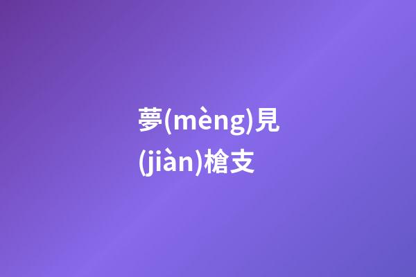 夢(mèng)見(jiàn)槍支
