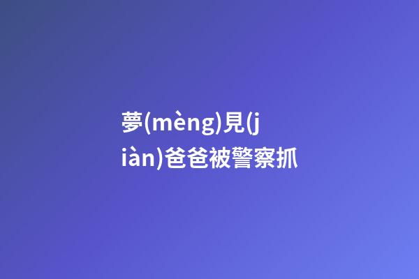 夢(mèng)見(jiàn)爸爸被警察抓