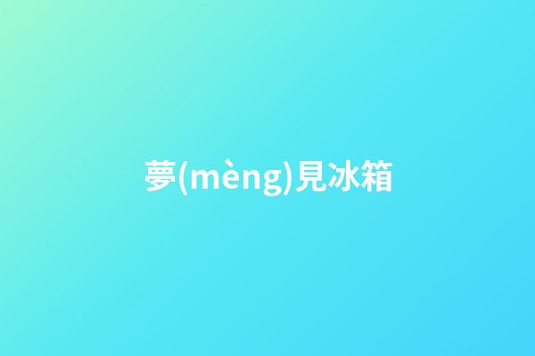 夢(mèng)見冰箱