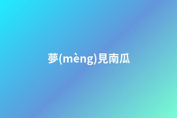 夢(mèng)見南瓜
