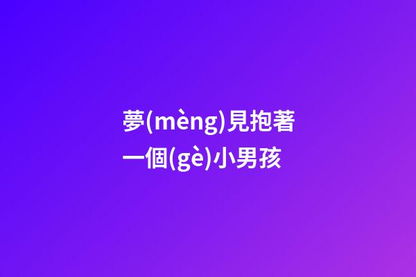 夢(mèng)見抱著一個(gè)小男孩