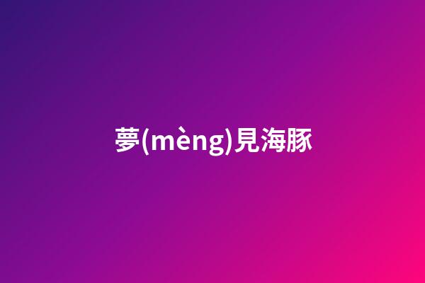 夢(mèng)見海豚