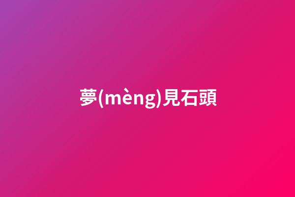 夢(mèng)見石頭