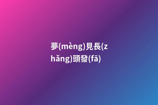 夢(mèng)見長(zhǎng)頭發(fā)