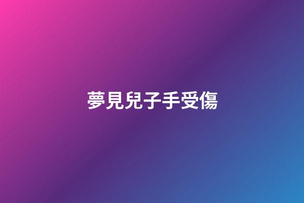 夢見兒子手受傷