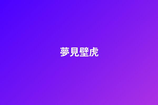 夢見壁虎