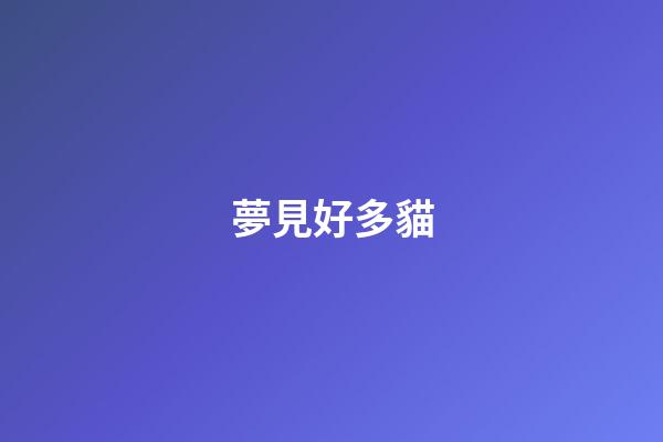 夢見好多貓