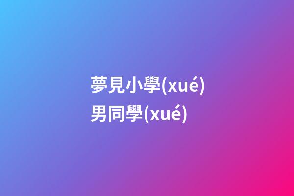 夢見小學(xué)男同學(xué)