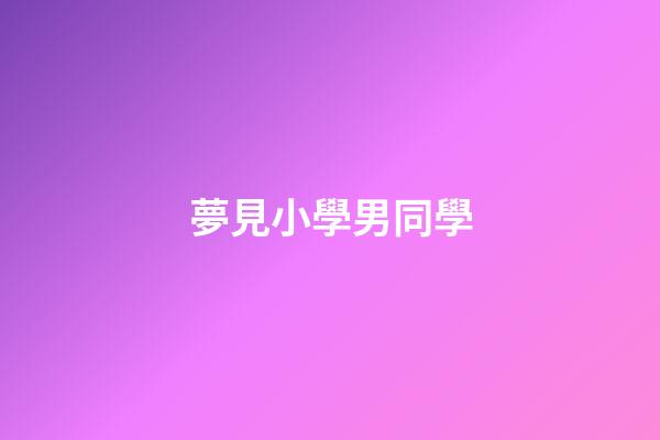 夢見小學男同學