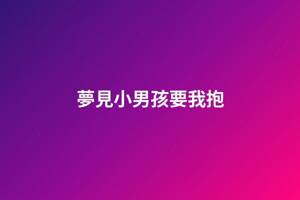 夢見小男孩要我抱