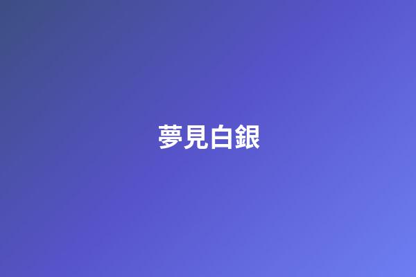 夢見白銀