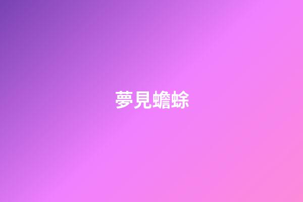 夢見蟾蜍