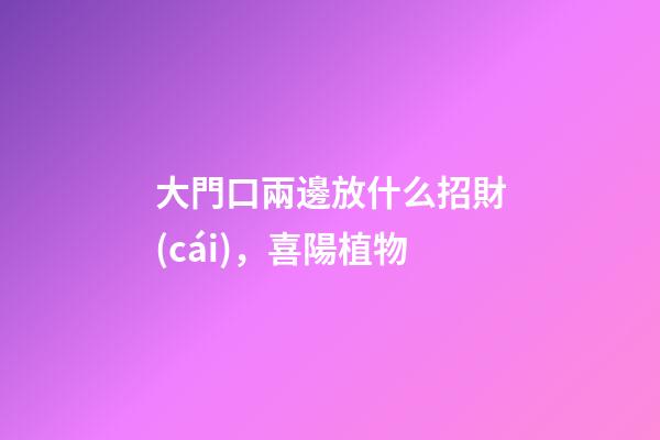 大門口兩邊放什么招財(cái)，喜陽植物