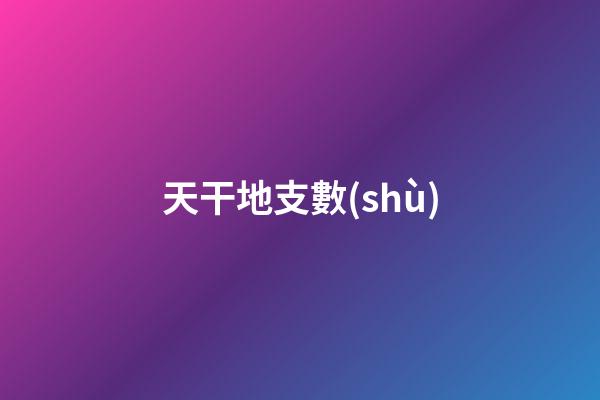 天干地支數(shù)