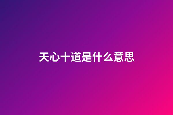 天心十道是什么意思