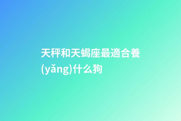天秤和天蝎座最適合養(yǎng)什么狗-第1張-星座運勢-玄機派