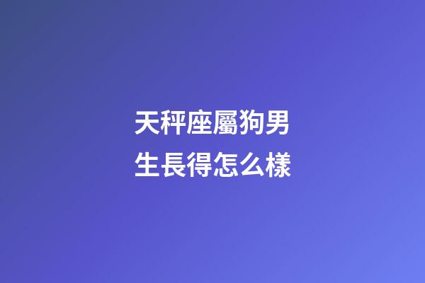 天秤座屬狗男生長得怎么樣-第1張-星座運勢-玄機派