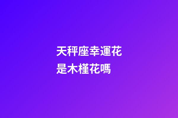 天秤座幸運花是木槿花嗎