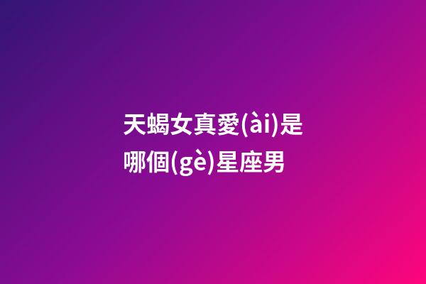 天蝎女真愛(ài)是哪個(gè)星座男-第1張-星座運(yùn)勢(shì)-玄機(jī)派