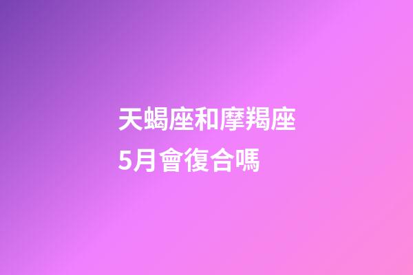天蝎座和摩羯座5月會復合嗎-第1張-星座運勢-玄機派