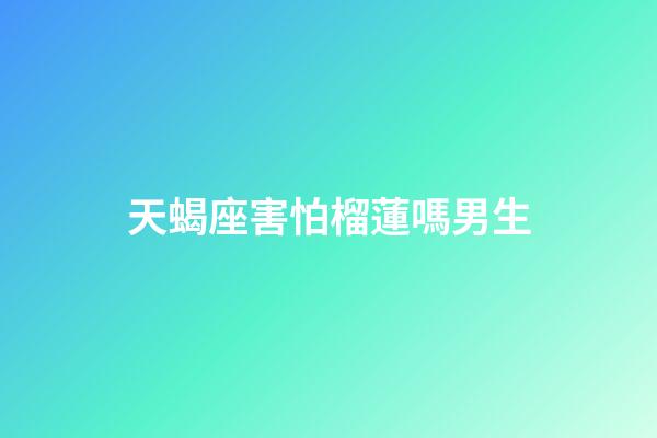 天蝎座害怕榴蓮嗎男生