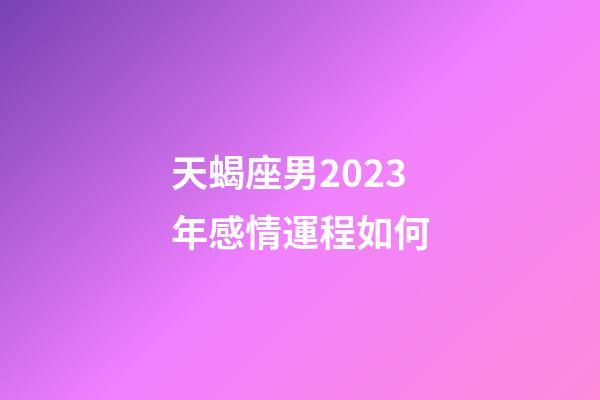 天蝎座男2023年感情運程如何-第1張-星座運勢-玄機派