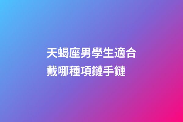 天蝎座男學生適合戴哪種項鏈手鏈-第1張-星座運勢-玄機派