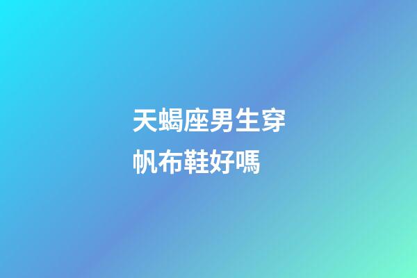天蝎座男生穿帆布鞋好嗎-第1張-星座運勢-玄機派