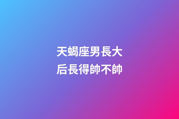 天蝎座男長大后長得帥不帥-第1張-星座運勢-玄機派
