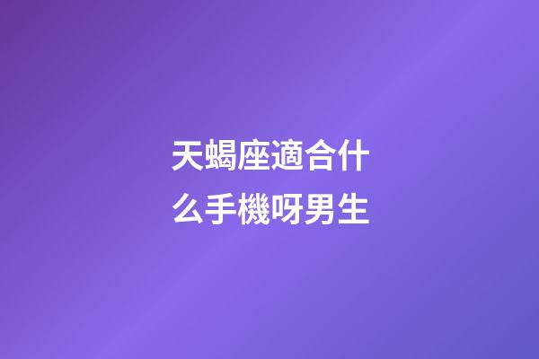 天蝎座適合什么手機呀男生-第1張-星座運勢-玄機派