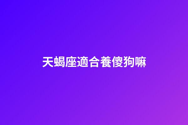 天蝎座適合養傻狗嘛-第1張-星座運勢-玄機派