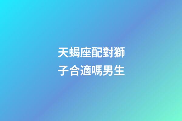 天蝎座配對獅子合適嗎男生-第1張-星座運勢-玄機派