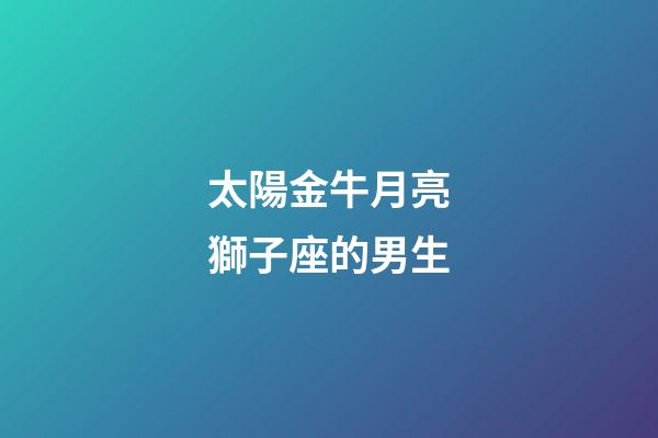 太陽金牛月亮獅子座的男生-第1張-星座運勢-玄機派