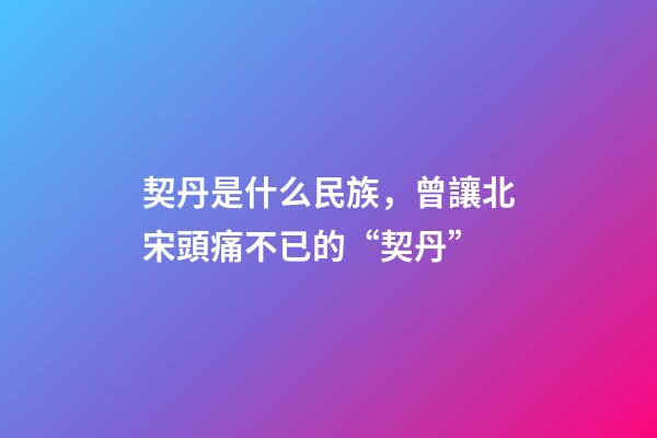 契丹是什么民族，曾讓北宋頭痛不已的“契丹”-第1張-觀點(diǎn)-玄機(jī)派